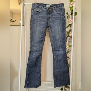 Aeropostale Vintage Y2K Dark Blue Wash Denim Low Rise Flare Jeans